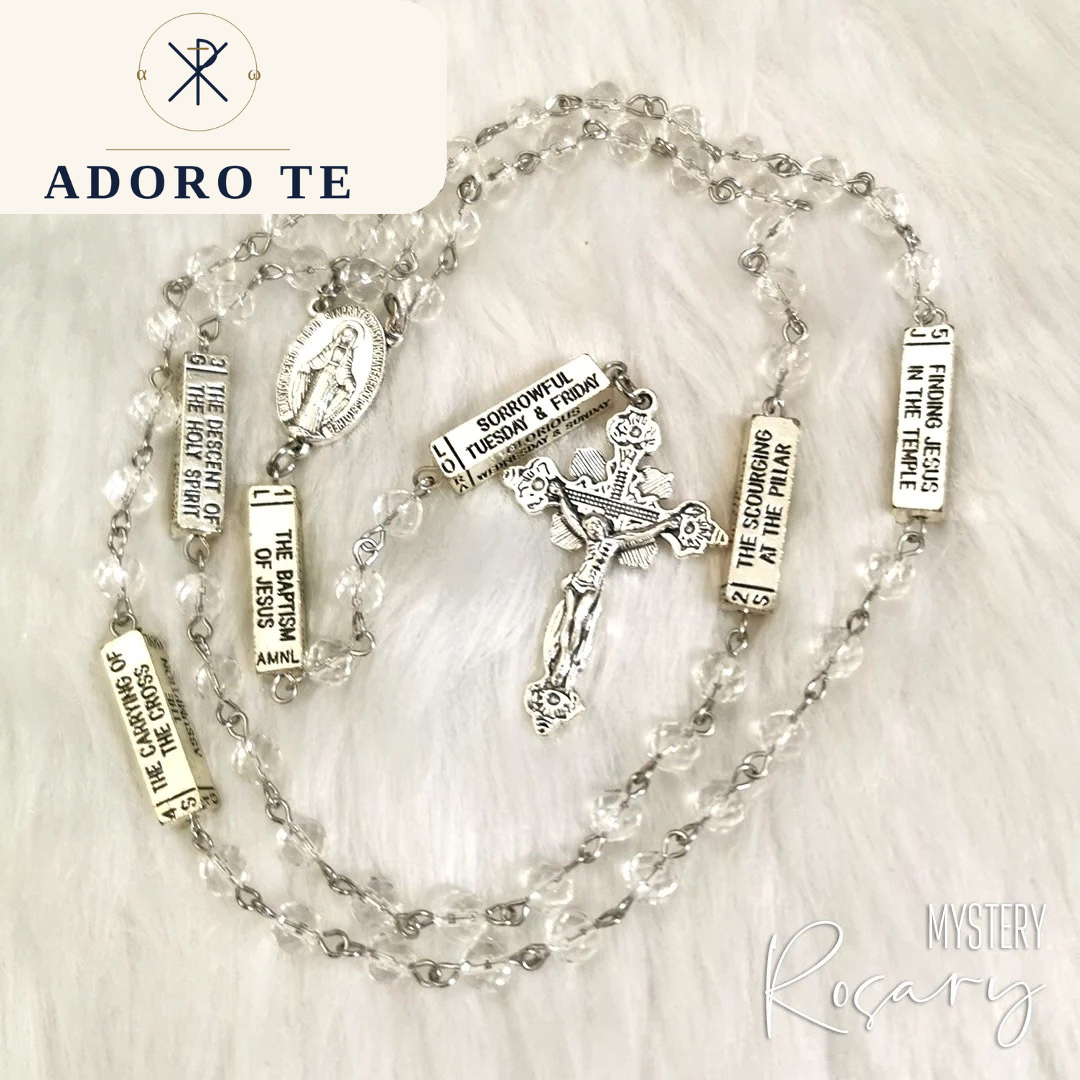 Clear Quartz Mystery Rosary