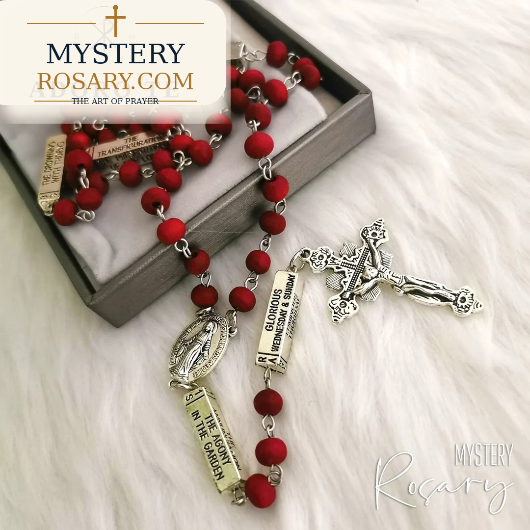 Red Wood Mystery Rosary