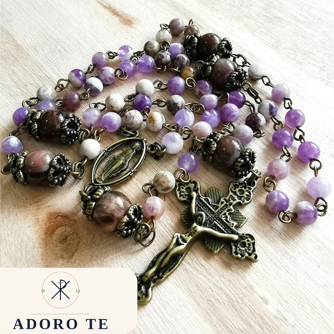 Chevron Amethyst Rosary