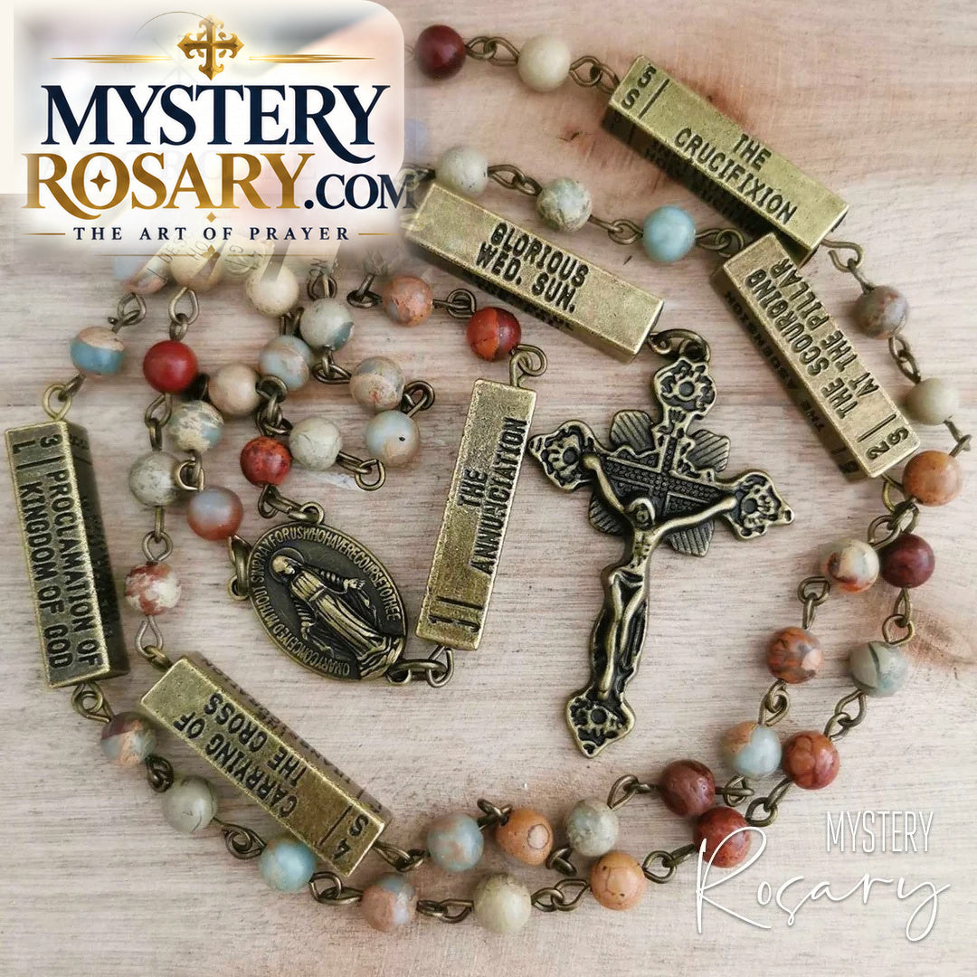 Aqua Terra Jasper Mystery Rosary