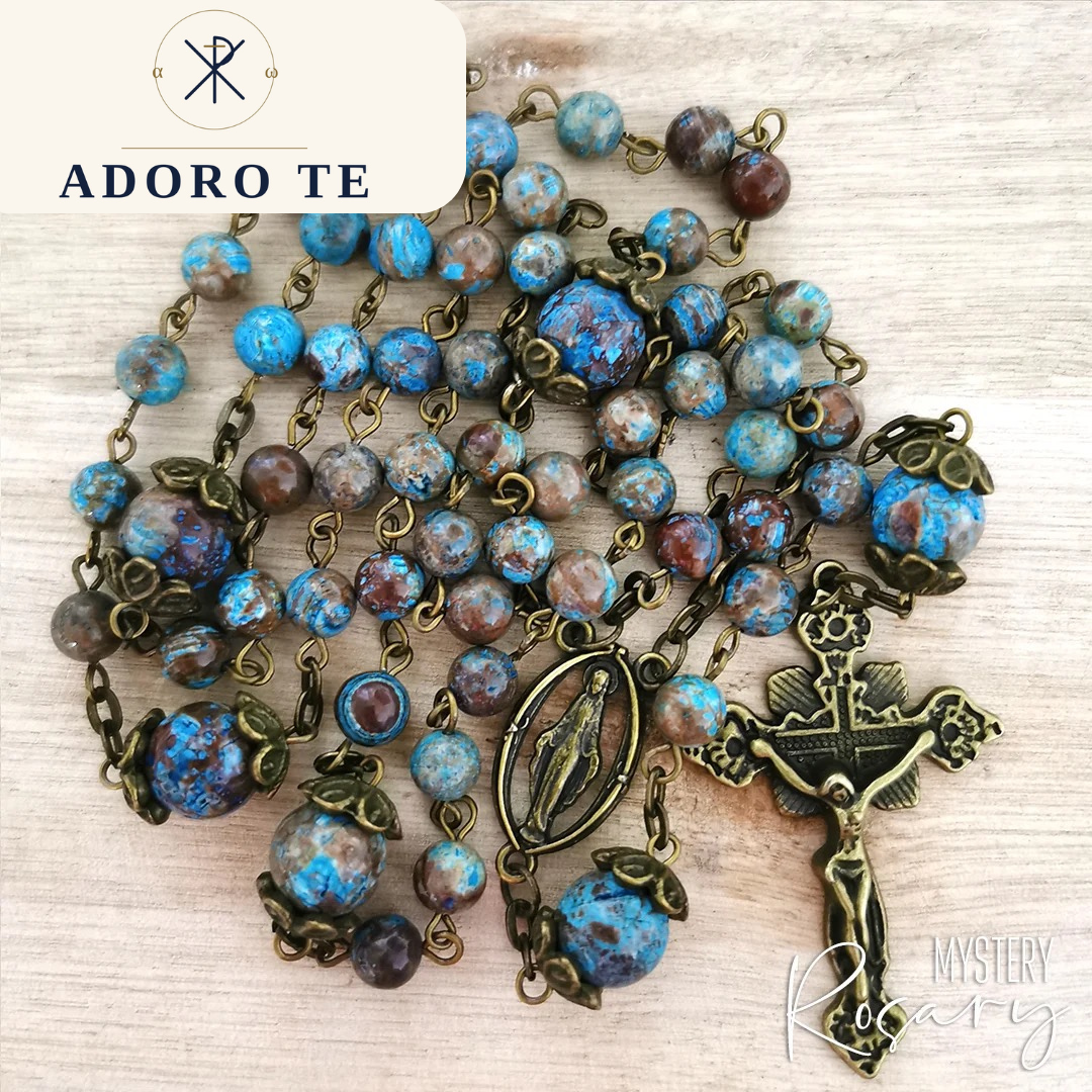 Blue Calsilica Rosary