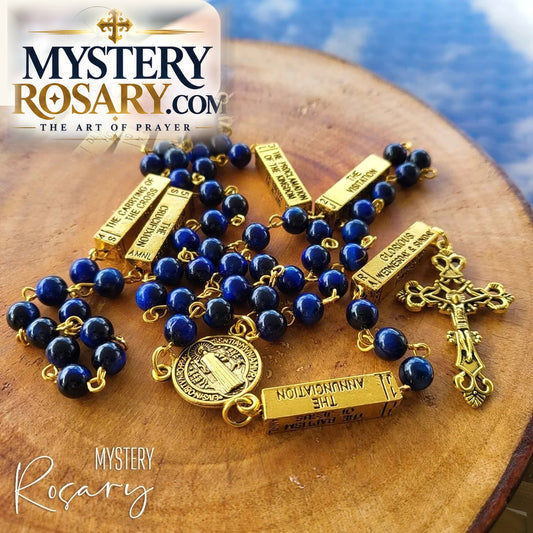 Blue Tiger Eye Mystery Rosary