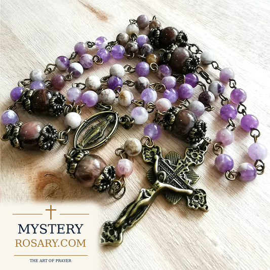 Chevron Amethyst Rosary