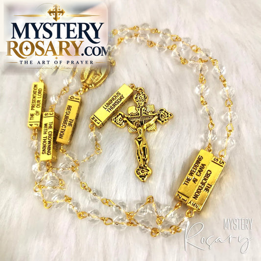 Clear Quartz Mystery Rosary