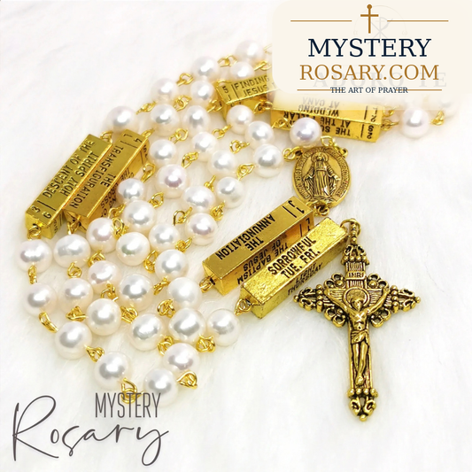 Freshwater Pearl Mystery Rosary