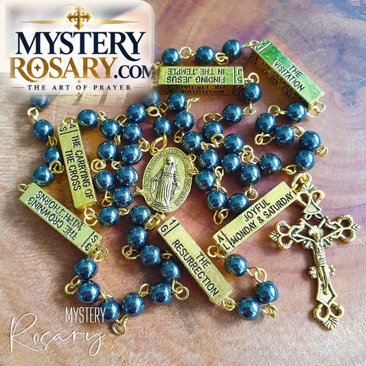 Hematite Mystery Rosary