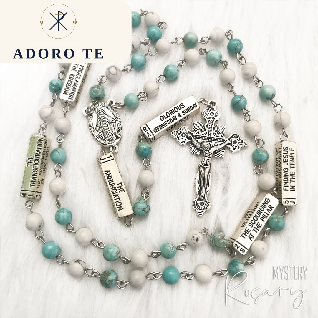 Howlite & Turquoise Mystery Rosary