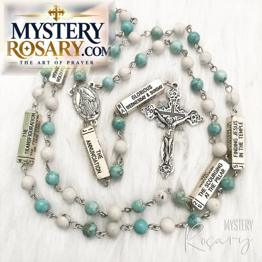 Howlite & Turquoise Mystery Rosary