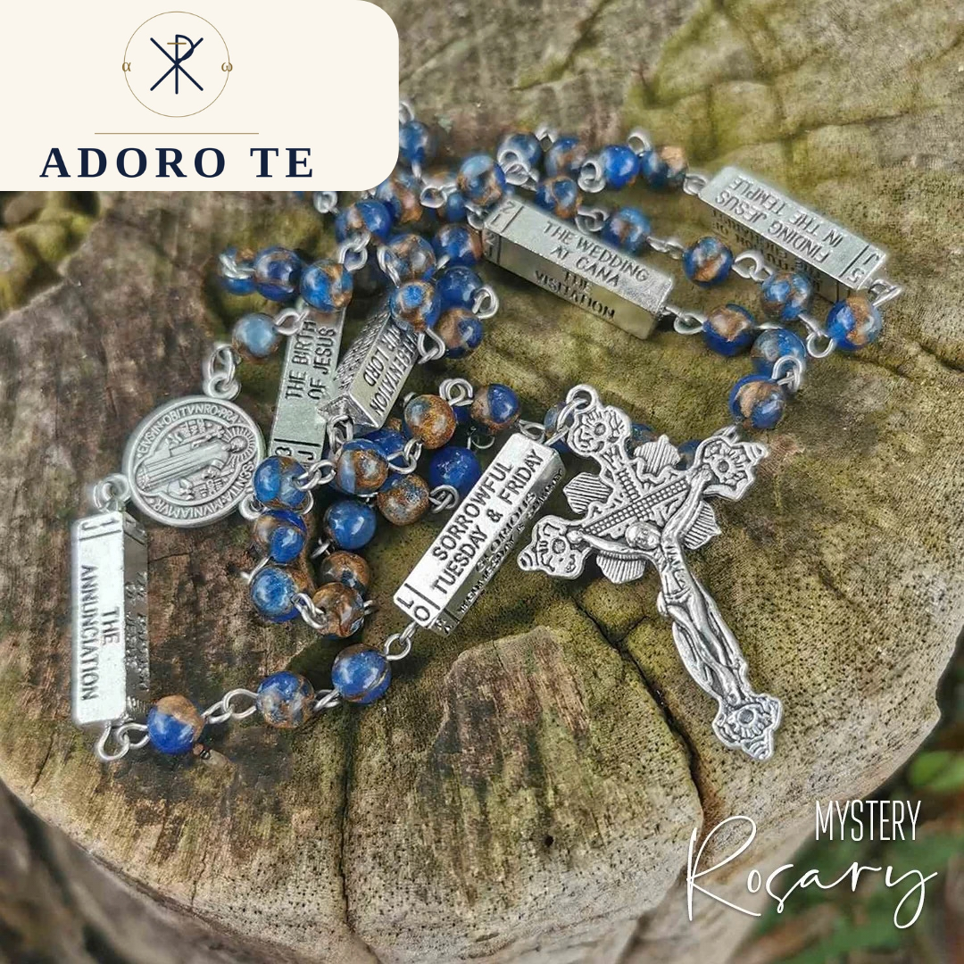 Jasper Sapphire Mystery Rosary