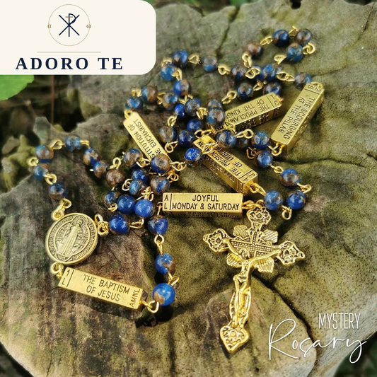 Jasper Sapphire Mystery Rosary