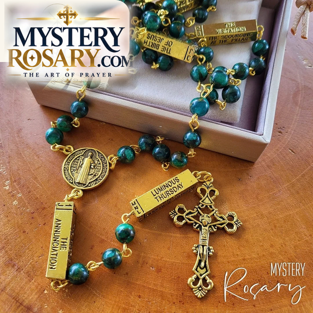 Jasper Emerald Mystery Rosary