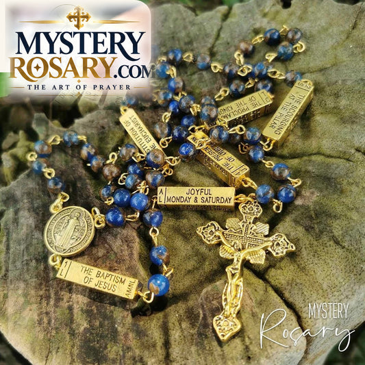 Jasper Sapphire Mystery Rosary