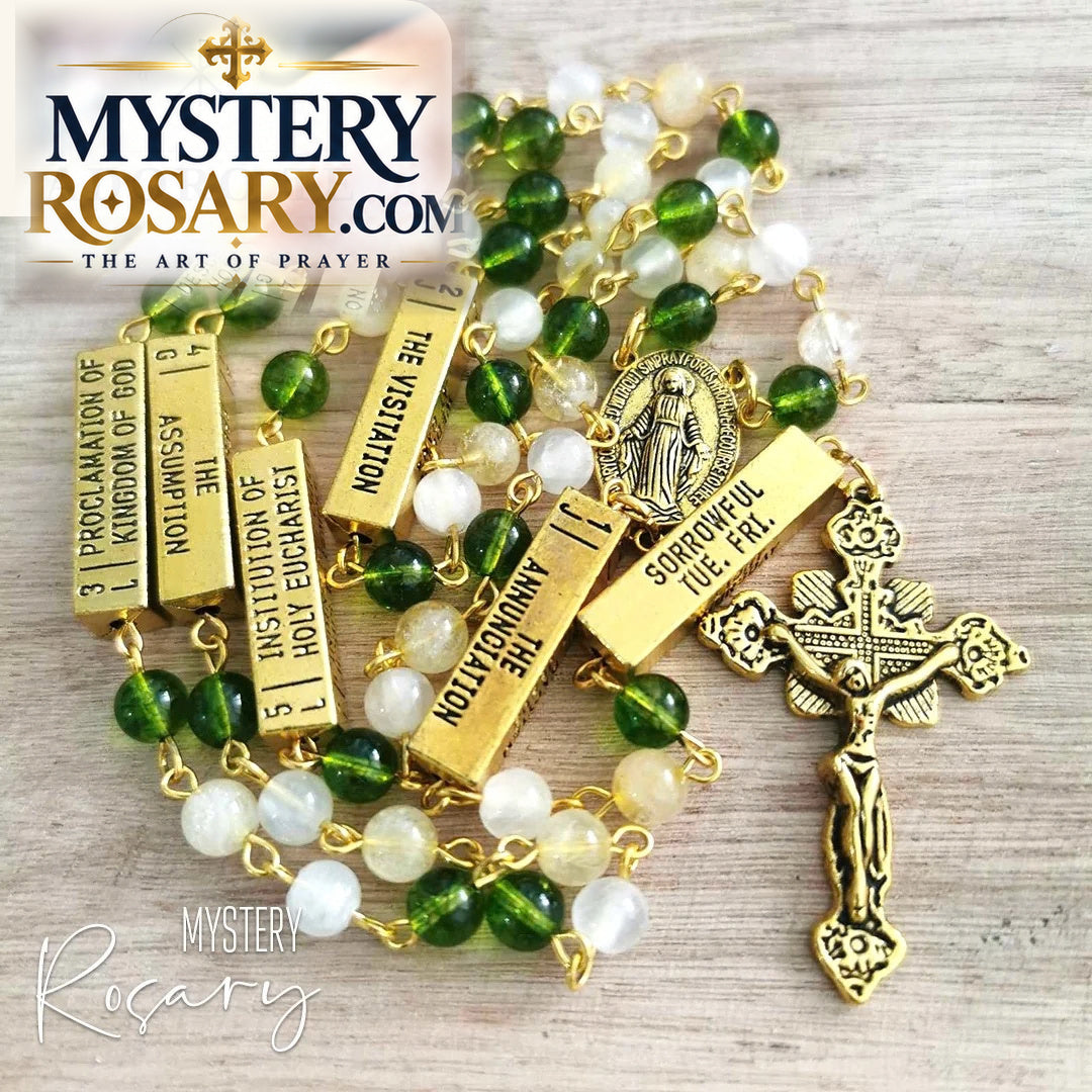 Peridot and Citrine Mystery Rosary