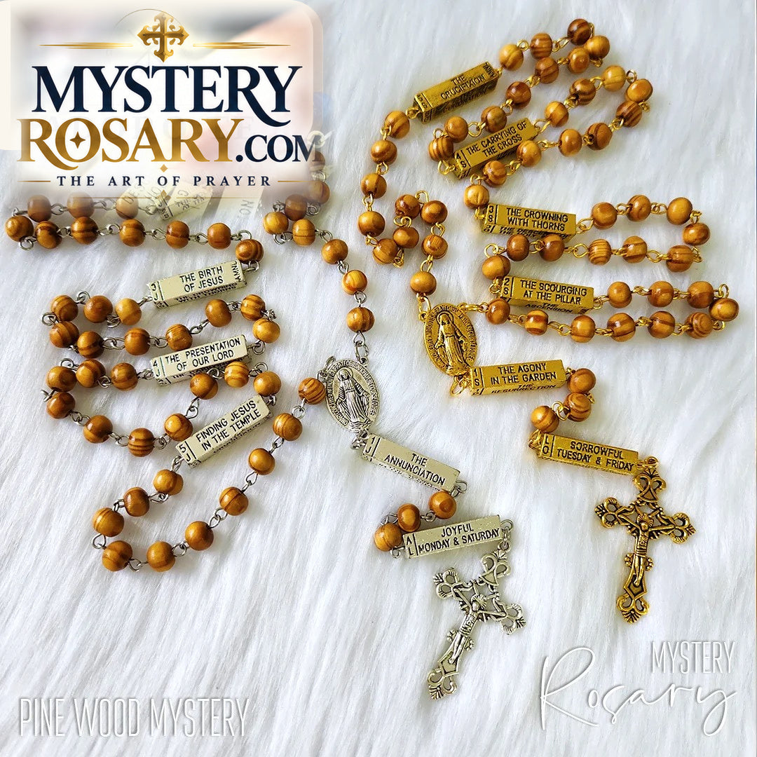 Pine Wood Mystery Rosary