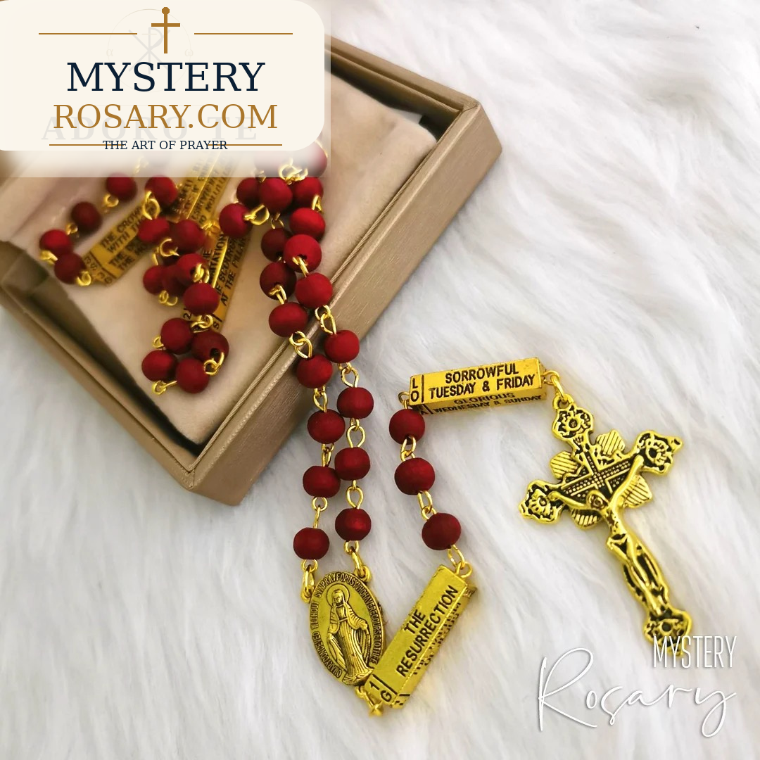 Red Wood Mystery Rosary