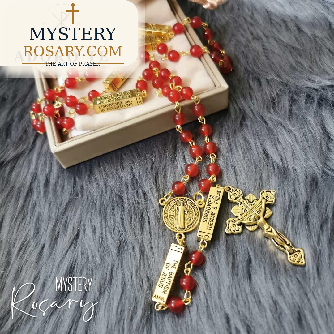 Ruby Stone Mystery Rosary